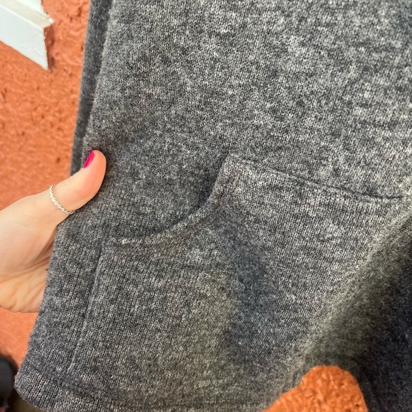 EXPRESS TRICOT - Grey Long Sleeve Hooded Zip-Up Wool Blend Sweater Size Large - Picture 3 of 6